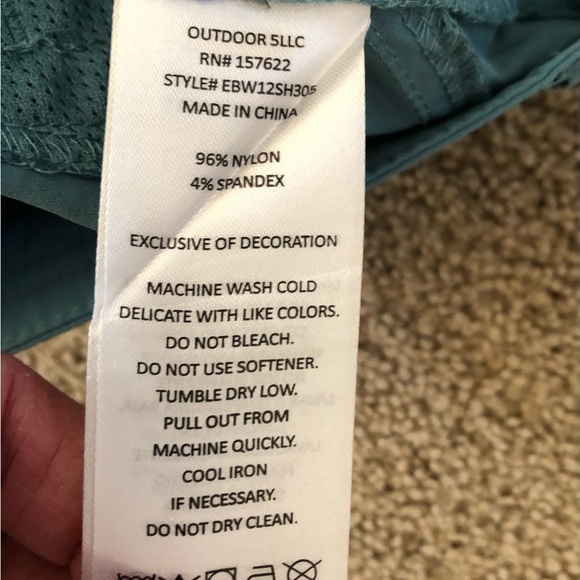 Teal Columbia Cargo Shorts - Picture 6 of 9